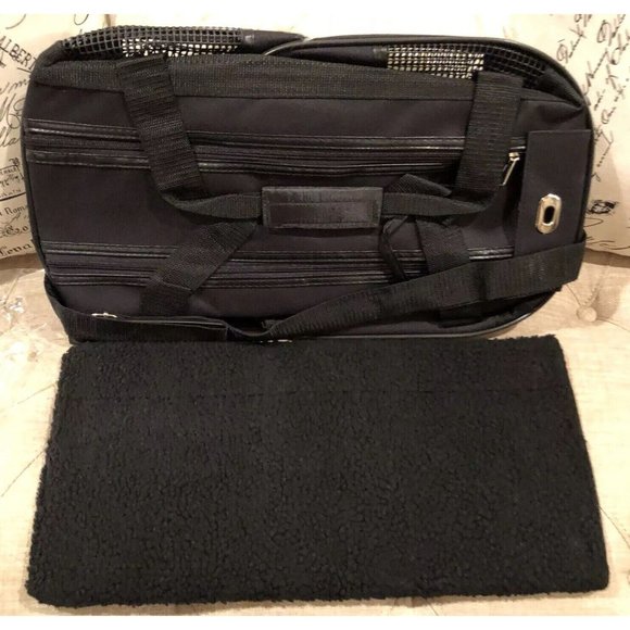 NEW! Colorpet Black Soft Sided Small Pet Animal Carrier Dog Cat - Picture 3 of 9